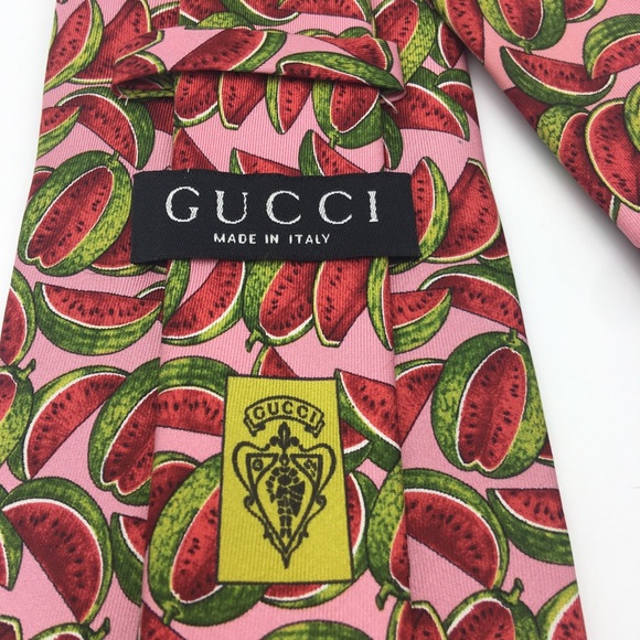 Gucci Other - Gucci Necktie Silk Pink Red Green Watermelon Tie